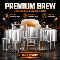 Usine de brassage de bière automatique haute pression Shandong Hermann 2000-5000L 5BBL 220V/380V, garantie 1 an, testée et certifiée