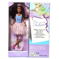 Poupée Princesse Fille Réaliste SAMLOK 11,5 Pouces, 11 Articulations, en Vinyle, Série Fantaisie, Peau Noire Africaine Américaine, Cadeau