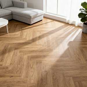 Revêtement de sol de luxe SPC Click à chevrons-aspect <span class=keywords><strong>bois</strong></span> imperméable, emboîtement facile pour l'appartement, la maison, le bureau et l'hôtel - Product Image 1