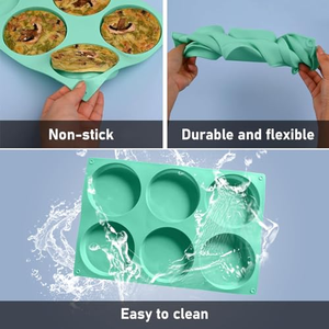 Professional Manufacturer Bulk Order Custom Color 6-Hole <b>Silicone</b> Cake Baking Mold Reusable Non-Stick Eco-Friendly Design - Product Image 5