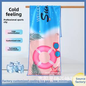 Toalla Deportiva de Verano de Secado Rápido, Absorbente, Suave, para Gimnasio, Maratón, Enfriamiento con Hielo, Rectangular, Impresión por Sublimación a Alta Temperatura, Premium - Product Image 4