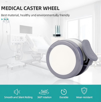 Support de roulettes médical contemporain personnalisé OEM avec frein pour lit d'hôpital, mobilier et chariot, chambre et cuisine