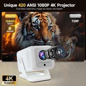 Mini-projecteur domestique intelligent LCD stéréo Android 14 HY310X de qualité économique, compatible 8K, résolution 1280*1080P - Product Image 4
