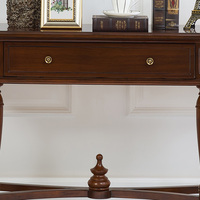 Console d'entrée murale en bois d'orme de style européen moderne, table d'appoint pour hôtel, couloir, salon, villas