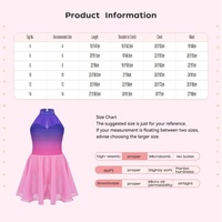Robe de danse lyrique pour filles, dégradé, dos nu, sans manches, jupe en mousseline, pour ballet, danse contemporaine, compétition, récital, personnalisable