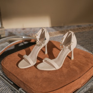 Sandales à talons hauts à bout ouvert avec doublure en maille respirante, motif camouflage confortable, talons aiguilles élégants et fins - Product Image 2