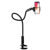 Support de téléphone à pince XGear, support en cuir PU à Long bras Flexible pour bureau et lit à col de cygne