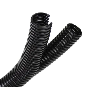 PA黑色塑料可分电缆波纹导管电线织机黑色彩管