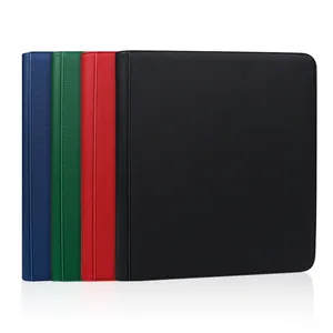 2024 New 12 PCS Per Box Premium Xeno Texture Leather Photo Album Zipper Card Binder with 12 Pockets