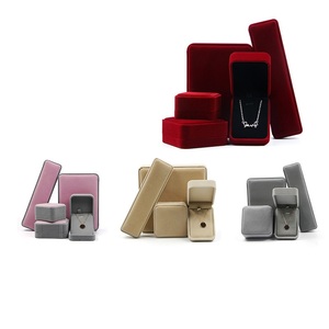 Custom Luxury Flannelette <strong>Box</strong> Luxury Earring <strong>Bracelet</strong> Necklace Ring Packaging <strong>Gift</strong> Countertop Jewelry Velvet Packaging <strong>Box</strong> - Product Image 3