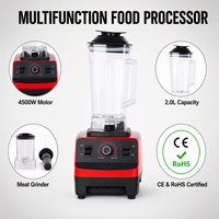 Mixeur Robuste 4500W 2L Multifonction Électrique pour Smoothies, Lame en Acier Inoxydable, Extracteur de Jus Automatique pour la Maison