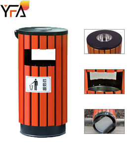 <span class=keywords><strong>Cubo</strong></span> de <span class=keywords><strong>basura</strong></span> redondo para el estrés público, compactador de bañera individual, barril interior extraíble para Patio, parque y Plaza, venta al por mayor - Product Image 3