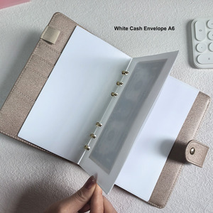 Durable Flexible Frosted Clear PP Refillable Money Savings Planner Insert Zipless Budget Binder Pocket <strong>A6</strong> Non-tab Cash <strong>Envelope</strong> - Product Image 4