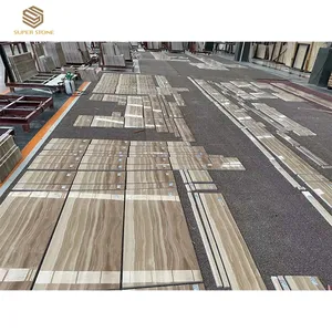 الشركة المصنعة حجر طبيعي إيطالي خشبي الوريد الرخام Serpeggiante قطع إلى حجم للتصميم الداخلي والأرضيات