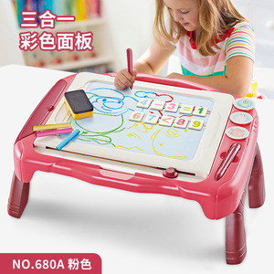 Tableau magnétique pour enfants 2 en 1, pour dessin et coloriage, effaçable, pour enfants de 2 à 6 ans, jouet de table en plastique - Product Image 3