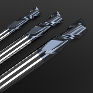 Huhao hrc45 hai sáo xoắn ốc thép vonfram phẳng vuông cuối nhà máy cacbua kim loại phay cắt <span class=keywords><strong>CNC</strong></span> khắc bit 4653 - Product Image 2