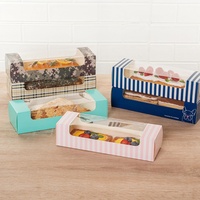 Scatola di Carta Personalizzata per Alimenti, Confezione per Biscotti e Ciambelle, Scatola Pieghevole Facile per Pasticceria, Biscotti, Torte, Snack, con Finestra