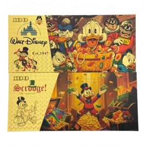 Billetes de Banco de <span class=keywords><strong>Anime</strong></span> de Scrooge McDuck de América 2026, Bañados en Oro de 24K para Regalos - Product Image 1