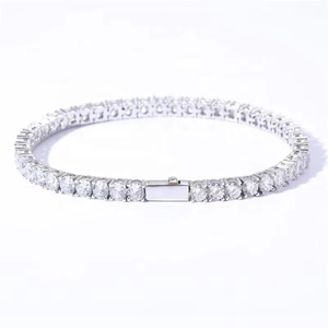 Pasokan pabrik murah kalung dan rantai gelang tenis satu baris Hip Hop rantai kuningan zirkon 3mm 4mm 5mm 6mm - Product Image 6
