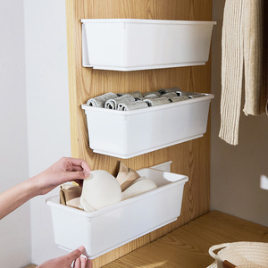 Contenitore portaoggetti rettangolare in plastica con apertura laterale, senza giunture, per cucina, bagno, camera da letto, armadio, scaffale portaoggetti semplice per frigorifero - Product Image 1
