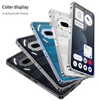 Coque de téléphone en acier inoxydable apparent pour Nothing Phone 3a avec cadre métallique, dissipation thermique et anneau de protection de l'appareil photo