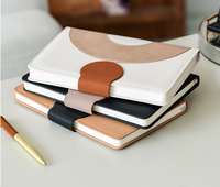 Carnet de notes professionnel A5 en cuir PU à couverture rigide avec logo personnalisé, motif géométrique, journal de bureau, planificateur magnétique – Vente en gros usine