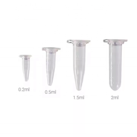 Tube de microcentrifugation en plastique de laboratoire 0,2/0,5/1,5/2 ml, couleurs rose, violet, marron, vert, bleu, jaune, rouge, transparent