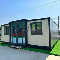 Importation de maisons préfabriquées en acier de Chine, résistantes aux tremblements de terre, design moderne, utilisation en parc, maison de glamping de luxe en capsule