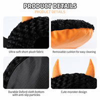 Lit pour chat Halloween Little Devil - Niche douillette et chaude toutes saisons pour chats et chiots