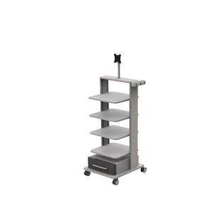 Carrito médico Xinsheng de aleación de aluminio con altura ajustable para equipos de endoscopia y ultrasonido - Product Image 4
