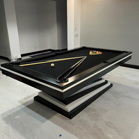 Benutzerdefiniertes Logo Massivholz-Schieferplatte Moderner Stil Rotierendes Design Turnier-Qualität Ballrückführungssystem 7ft 8ft 9ft Tisch in voller Größe
