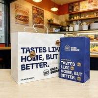 Juego de Empaques de Papel para Comida Rápida Personalizados, Caja para Hamburguesas, Vaso para Papas Fritas, Bolsa de Papel, Papel Antigrasa para Envolver, para Restaurantes de Comida para Llevar