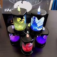 Décoration de bougie électronique LED en plastique, motif crâne d'araignée lumineux effrayant pour Halloween, pour une ambiance festive et la mise en scène de fêtes