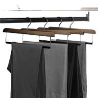 Cintre de luxe haut de gamme en bois massif, design anti-rayures, sans plis sur les épaules, finition vintage, couleur noyer, pour la maison