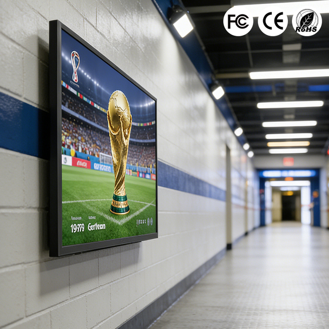 Sun-Readable AR Anti-Reflective Stadium Signage  Android 43 55" Wall Mount LCD for Sports Arena & VIP Concession Stand