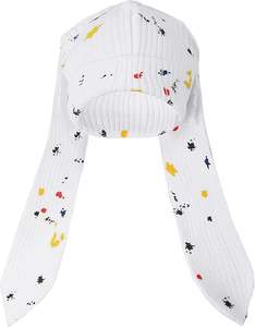 Topi Beanie Kelinci Grafiti dengan Logo Rajut Kustom, Topi Pesta Rajut <span class=keywords><strong>Korea</strong></span> dengan Telinga Panjang - Product Image 6