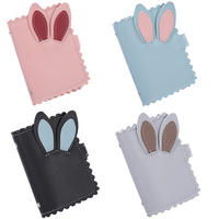Portefeuille en cuir PU de haute qualité avec oreilles de lapin, prêt à être expédié, porte-cartes de visite fin et mini étui pour passeport