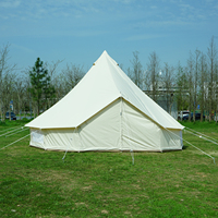 Tente cloche en toile GSD pour l'extérieur, grande tente de glamping imperméable de luxe, tente safari, grande tente familiale, tente tipi indienne