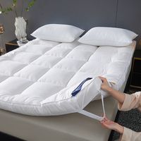 Luxuriöser OEKO-Zertifizierter Matratzentopper mit Entendaunen-Füllung und Elastischen Eckenbändern Dicke Weiche Matratzenauflage für Hotels