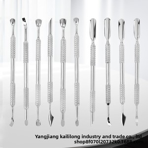 Empujador biselado de doble punta estilo ruso para arte de <span class=keywords><strong>uñas</strong></span>, para eliminación de piel muerta y lima de <span class=keywords><strong>uñas</strong></span>, modelo KLLGT-10 de doble cara - Product Image 4