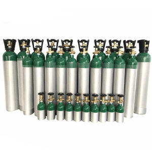 Bouteille d'oxygène et de dioxyde de carbone médicale haute pression 2,6 L/4 L/10 L, en alliage d'aluminium léger, pour usage industriel, certifiée DOT - Product Image 1