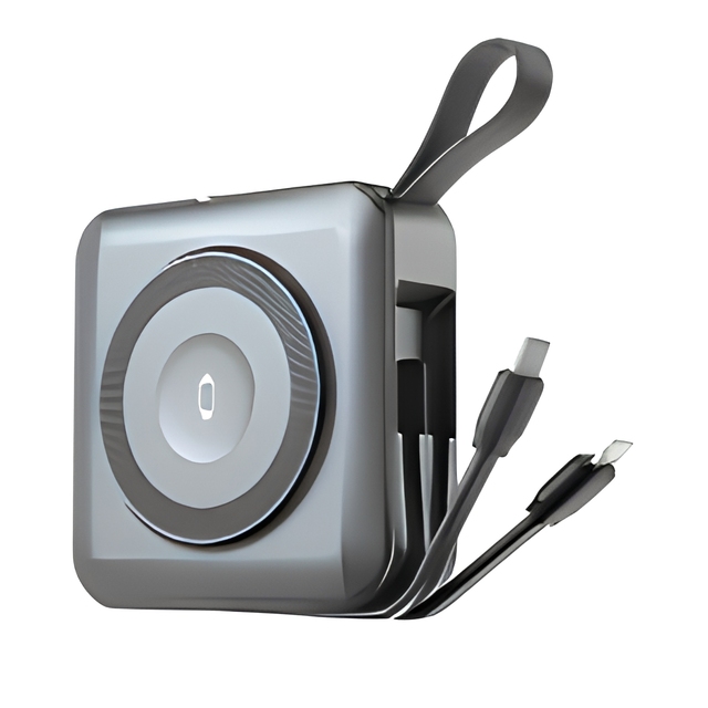 10000mAh Magnetic Wireless Power Bank Built-in Cable 20W Fast Charging Wall Plug Travel Charger with Stand