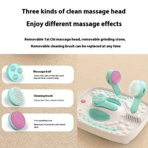 持ち運び可能な折りたたみ式フットスパ（加熱機能、バブル、取り外し可能な軽石、太極マッサージ、クリーニングブラシ付き） - Product Image 1