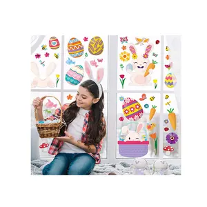 Pegatinas de animales de Pascua con pegatinas de huevo de pollo conejito para Diy niños fiesta de cumpleaños pegatinas de pintura decorativa