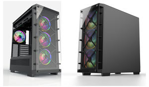 Piezas de Computadora, Gabinete de <span class=keywords><strong>PC</strong></span> para Juegos de Torre Completa EATX, Diseño con Vista al Mar, Panel Lateral Abatible para <span class=keywords><strong>PC</strong></span> de Juegos, Configuración Completa - Product Image 2