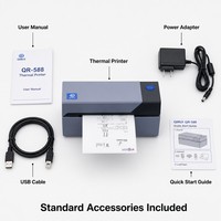 Imprimante d'étiquettes thermiques sans encre 203 dpi avec une large compatibilité, imprimante d'étiquettes d'expédition 4x6 pour les petites entreprises et la vente au détail