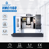 Centre d'usinage vertical CNC VMC1160, déplacement 1100x600x600mm, table 1200x600mm, machine de découpe de métaux robuste