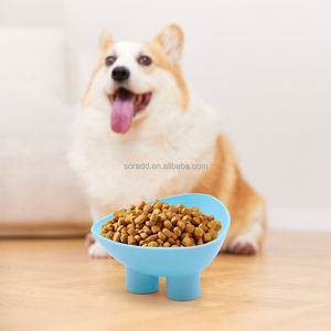 2024 perlindungan leher mangkuk hewan peliharaan baskom makanan kucing Macaron warna anti-jatuh gajah kaki mangkuk anjing - Product Image 3
