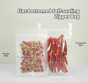 Self Sealing PET PE Plastic Matte Frosted Zip Lock Food <strong>Packing</strong> <strong>Bags</strong> Flat 3 Sides Seal Transparent Packaging <strong>Bags</strong> With Zipper - Product Image 4