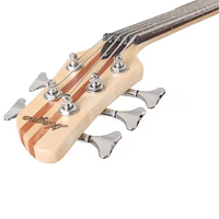 Guitare basse 5 cordes de qualité supérieure en gros, OEM Mollo MFB-02, corps en frêne, manche en acajou, touche en bois de laurier, pour les professionnels